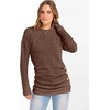 image:imageANRABESS Womens Long Sleeve Tunic Top 2026 Fall Sweaters Lightweight Ribbed Knit Buttons Shirts Casual Work OutfitsBrown