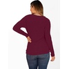 image:imageANRABESS Womens Long Sleeve Tunic Top 2026 Fall Sweaters Lightweight Ribbed Knit Buttons Shirts Casual Work OutfitsBurgundy