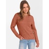 image:imageANRABESS Womens Long Sleeve Tunic Top 2026 Fall Sweaters Lightweight Ribbed Knit Buttons Shirts Casual Work OutfitsBurnt Orange