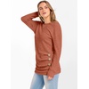 image:imageANRABESS Womens Long Sleeve Tunic Top 2026 Fall Sweaters Lightweight Ribbed Knit Buttons Shirts Casual Work OutfitsBurnt Orange