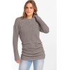 image:imageANRABESS Womens Long Sleeve Tunic Top 2026 Fall Sweaters Lightweight Ribbed Knit Buttons Shirts Casual Work OutfitsCool Ash Brown