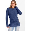 image:imageANRABESS Womens Long Sleeve Tunic Top 2026 Fall Sweaters Lightweight Ribbed Knit Buttons Shirts Casual Work OutfitsDark Blue