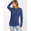 image:imageANRABESS Womens Long Sleeve Tunic Top 2026 Fall Sweaters Lightweight Ribbed Knit Buttons Shirts Casual Work OutfitsDark Blue