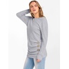 image:imageANRABESS Womens Long Sleeve Tunic Top 2026 Fall Sweaters Lightweight Ribbed Knit Buttons Shirts Casual Work OutfitsGrey