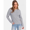 image:imageANRABESS Womens Long Sleeve Tunic Top 2026 Fall Sweaters Lightweight Ribbed Knit Buttons Shirts Casual Work OutfitsGrey