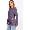 image:imageANRABESS Womens Long Sleeve Tunic Top 2026 Fall Sweaters Lightweight Ribbed Knit Buttons Shirts Casual Work OutfitsPurple