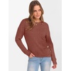 image:imageANRABESS Womens Long Sleeve Tunic Top 2026 Fall Sweaters Lightweight Ribbed Knit Buttons Shirts Casual Work OutfitsRust Orange