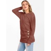 image:imageANRABESS Womens Long Sleeve Tunic Top 2026 Fall Sweaters Lightweight Ribbed Knit Buttons Shirts Casual Work OutfitsRust Orange