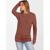 image:imageANRABESS Womens Long Sleeve Tunic Top 2026 Fall Sweaters Lightweight Ribbed Knit Buttons Shirts Casual Work OutfitsRust Orange