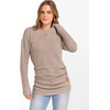 image:imageANRABESS Womens Long Sleeve Tunic Top 2026 Fall Sweaters Lightweight Ribbed Knit Buttons Shirts Casual Work OutfitsTan