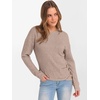 image:imageANRABESS Womens Long Sleeve Tunic Top 2026 Fall Sweaters Lightweight Ribbed Knit Buttons Shirts Casual Work OutfitsTan