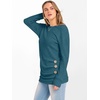 image:imageANRABESS Womens Long Sleeve Tunic Top 2026 Fall Sweaters Lightweight Ribbed Knit Buttons Shirts Casual Work OutfitsTeal