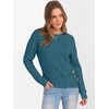 image:imageANRABESS Womens Long Sleeve Tunic Top 2026 Fall Sweaters Lightweight Ribbed Knit Buttons Shirts Casual Work OutfitsTeal