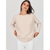 image:imageANRABESS Womens Oversized Batwing Long Sleeve Ribbed Knit Sweaters 2026 Fall OutfitsAlmond