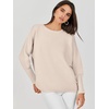 image:imageANRABESS Womens Oversized Batwing Long Sleeve Ribbed Knit Sweaters 2026 Fall OutfitsAlmond