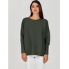 image:imageANRABESS Womens Oversized Batwing Long Sleeve Ribbed Knit Sweaters 2026 Fall OutfitsArmy Green