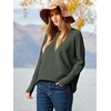 image:imageANRABESS Womens Oversized Batwing Long Sleeve Ribbed Knit Sweaters 2026 Fall OutfitsArmy Green