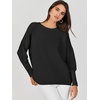image:imageANRABESS Womens Oversized Batwing Long Sleeve Ribbed Knit Sweaters 2026 Fall OutfitsBlack
