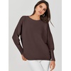 image:imageANRABESS Womens Oversized Batwing Long Sleeve Ribbed Knit Sweaters 2026 Fall OutfitsCoffee