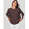 image:imageANRABESS Womens Oversized Batwing Long Sleeve Ribbed Knit Sweaters 2026 Fall OutfitsCoffee