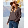 image:imageANRABESS Womens Oversized Batwing Long Sleeve Ribbed Knit Sweaters 2026 Fall OutfitsCoffee