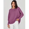 image:imageANRABESS Womens Oversized Batwing Long Sleeve Ribbed Knit Sweaters 2026 Fall OutfitsDeep Purple