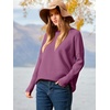 image:imageANRABESS Womens Oversized Batwing Long Sleeve Ribbed Knit Sweaters 2026 Fall OutfitsDeep Purple