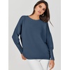 image:imageANRABESS Womens Oversized Batwing Long Sleeve Ribbed Knit Sweaters 2026 Fall OutfitsDusty Blue
