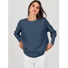 image:imageANRABESS Womens Oversized Batwing Long Sleeve Ribbed Knit Sweaters 2026 Fall OutfitsDusty Blue