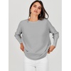 image:imageANRABESS Womens Oversized Batwing Long Sleeve Ribbed Knit Sweaters 2026 Fall OutfitsGray