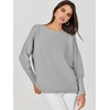 image:imageANRABESS Womens Oversized Batwing Long Sleeve Ribbed Knit Sweaters 2026 Fall OutfitsGray