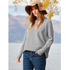 image:imageANRABESS Womens Oversized Batwing Long Sleeve Ribbed Knit Sweaters 2026 Fall OutfitsGray