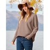 image:imageANRABESS Womens Oversized Batwing Long Sleeve Ribbed Knit Sweaters 2026 Fall OutfitsKhaki