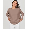 image:imageANRABESS Womens Oversized Batwing Long Sleeve Ribbed Knit Sweaters 2026 Fall OutfitsKhaki