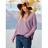 image:imageANRABESS Womens Oversized Batwing Long Sleeve Ribbed Knit Sweaters 2026 Fall OutfitsLight Purple