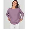 image:imageANRABESS Womens Oversized Batwing Long Sleeve Ribbed Knit Sweaters 2026 Fall OutfitsLight Purple