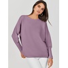 image:imageANRABESS Womens Oversized Batwing Long Sleeve Ribbed Knit Sweaters 2026 Fall OutfitsLight Purple
