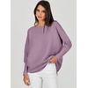 image:imageANRABESS Womens Oversized Batwing Long Sleeve Ribbed Knit Sweaters 2026 Fall OutfitsLight Purple