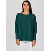 image:imageANRABESS Womens Oversized Batwing Long Sleeve Ribbed Knit Sweaters 2026 Fall OutfitsOpal Green