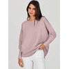 image:imageANRABESS Womens Oversized Batwing Long Sleeve Ribbed Knit Sweaters 2026 Fall OutfitsPink