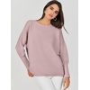 image:imageANRABESS Womens Oversized Batwing Long Sleeve Ribbed Knit Sweaters 2026 Fall OutfitsPink