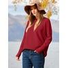 image:imageANRABESS Womens Oversized Batwing Long Sleeve Ribbed Knit Sweaters 2026 Fall OutfitsRed