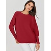 image:imageANRABESS Womens Oversized Batwing Long Sleeve Ribbed Knit Sweaters 2026 Fall OutfitsRed