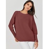 image:imageANRABESS Womens Oversized Batwing Long Sleeve Ribbed Knit Sweaters 2026 Fall OutfitsRust