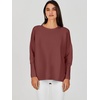 image:imageANRABESS Womens Oversized Batwing Long Sleeve Ribbed Knit Sweaters 2026 Fall OutfitsRust