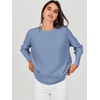 image:imageANRABESS Womens Oversized Batwing Long Sleeve Ribbed Knit Sweaters 2026 Fall OutfitsSmoky Blue