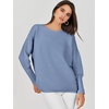 image:imageANRABESS Womens Oversized Batwing Long Sleeve Ribbed Knit Sweaters 2026 Fall OutfitsSmoky Blue