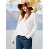 image:imageANRABESS Womens Oversized Batwing Long Sleeve Ribbed Knit Sweaters 2026 Fall OutfitsWhite