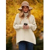 image:imageANRABESS Womens Oversized Turtleneck Batwing Long Sleeve Casual Cozy Baggy Knit Pullover Tunic Sweater 2026 Fall OutfitsApricot