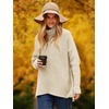 image:imageANRABESS Womens Oversized Turtleneck Batwing Long Sleeve Casual Cozy Baggy Knit Pullover Tunic Sweater 2026 Fall OutfitsApricot